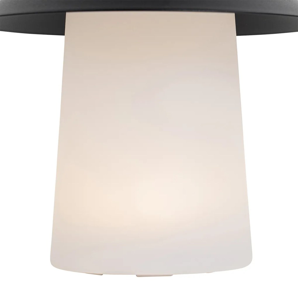 Sada 2 stolových lamp hríb čierny vrátane nabíjateľného LED - Ivan