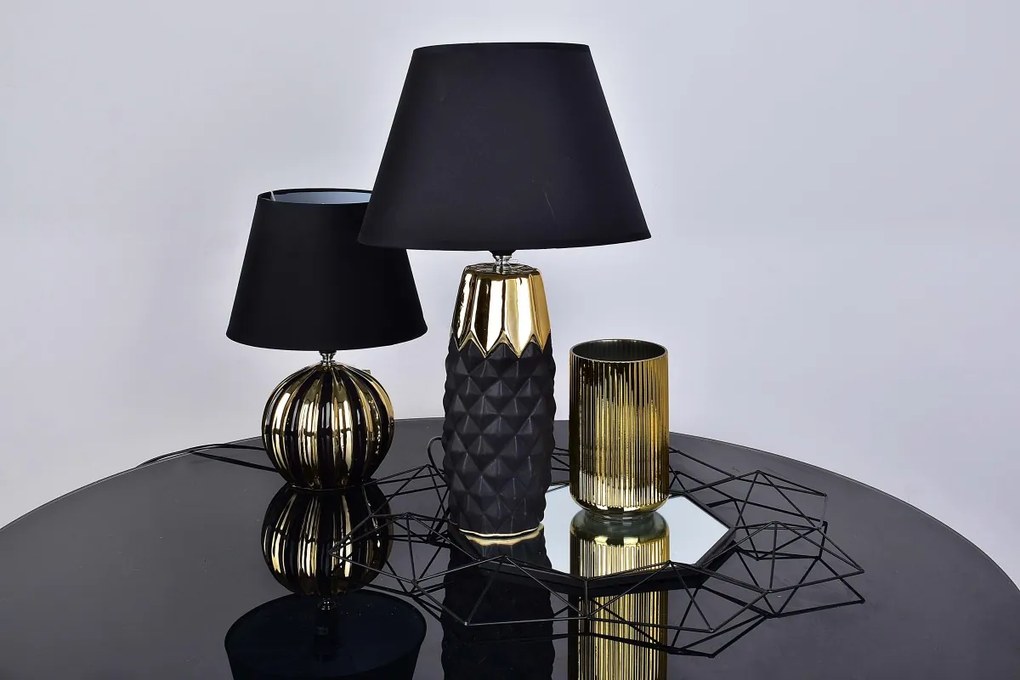 Mondex Lampa Lara 52 cm čierna/zlatá