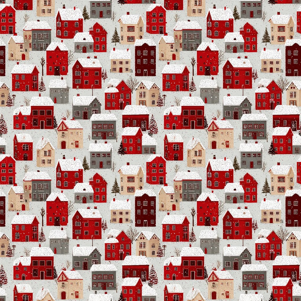 Bavlnené obliečky MERRY VILLAGE farebné Rozmer obliečky: 70 x 90 cm | 140 x 200 cm