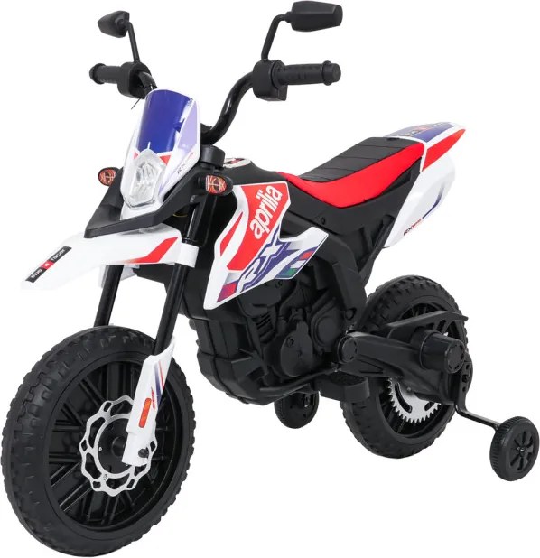 Elektrická motorka Aprilia RX biela