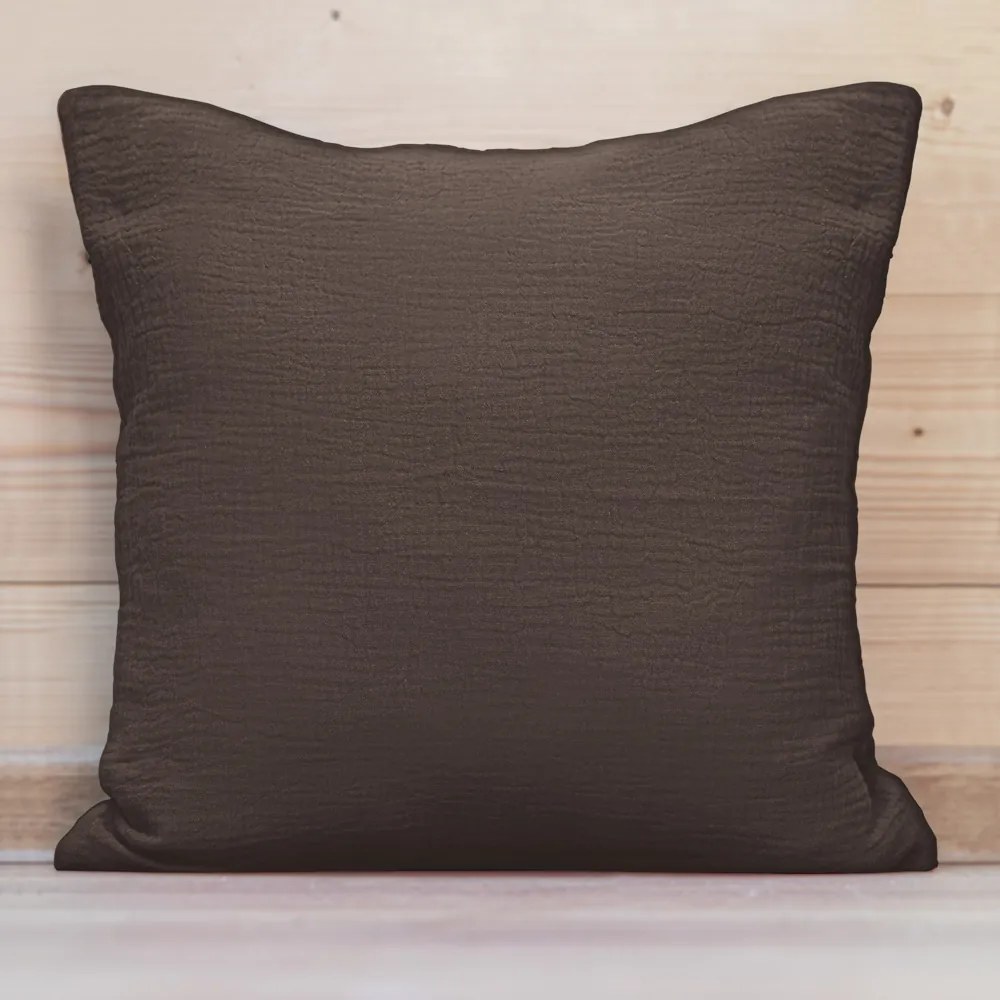 Biante Mušelínová obliečka na vankúš MSN-069 Kakaovo hnedá 50 x 60 cm