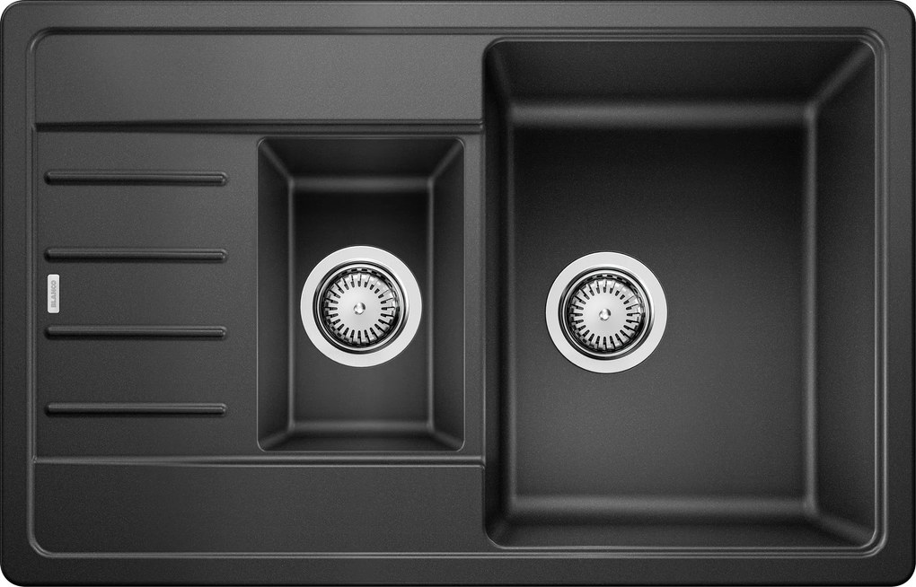 Blanco Legra 6 S Compact, silgranitový drez 780x500x190 mm, 1,5-komorový, antracitová, BLA-521302