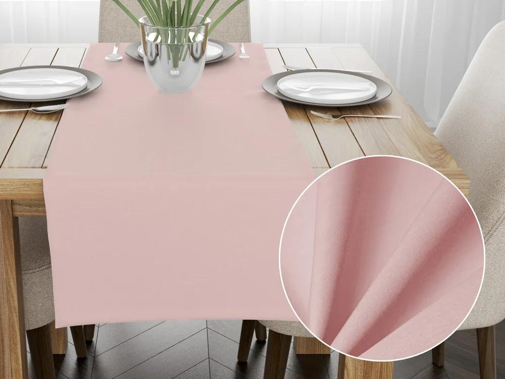Biante Bavlnený behúň na stôl Torino TON-005 Svetlo ružový 35x180 cm