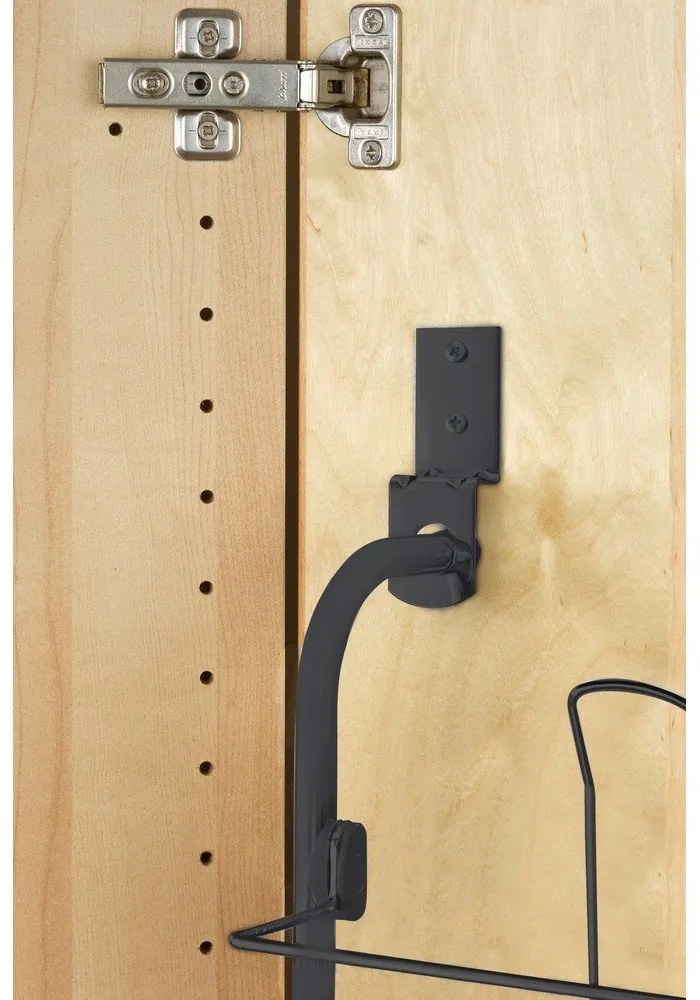 Čierny kovový držiak na topánky Wenko