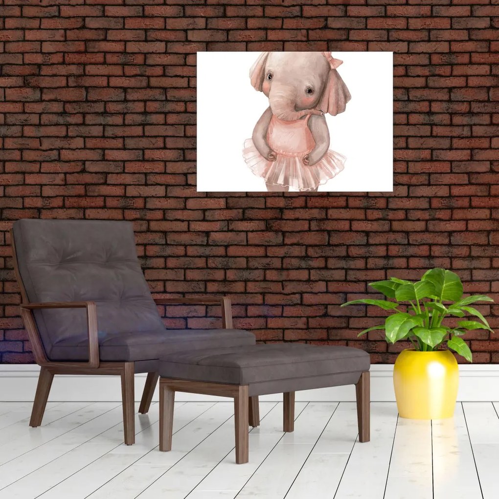 Sklenený obraz - Akvarelové zvieratko N⁰5 (70x50 cm)