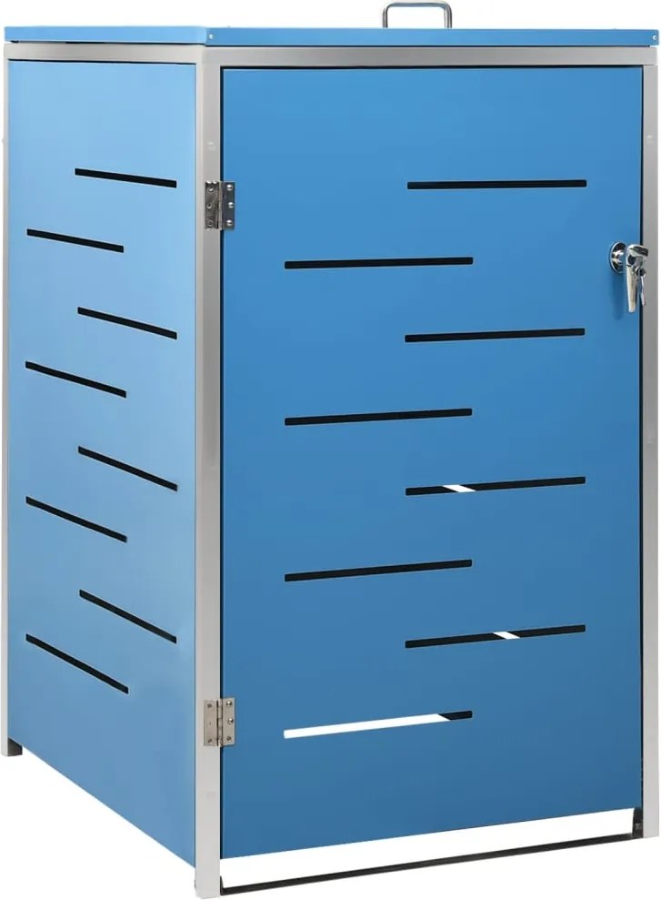 vidaXL Ohrada na 1 odpadkový kôš 69x77,5x112,5 cm nehrdzavejúca oceľ