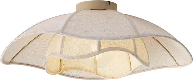 Japandi stropné svietidlo béžová látka 55cm - Haru