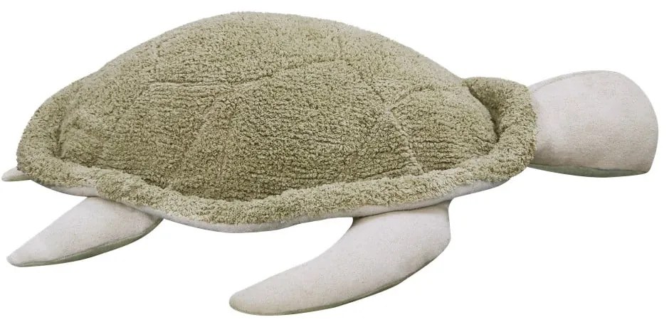 Zelený/krémovobiely detský sedací vak Mrs. Turtle – Lorena Canals