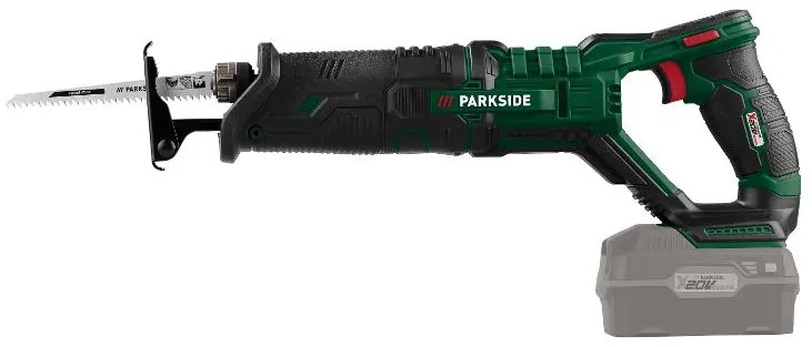 Parkside®  Aku chvostová píla 20 V Pssa 20-Li B2 + Akumulátor 20 V/2 Ah PAP 20 B1 + Nabíjačka na akumulátor 20 V/2,4 A PLG 20 C1  (800011528)