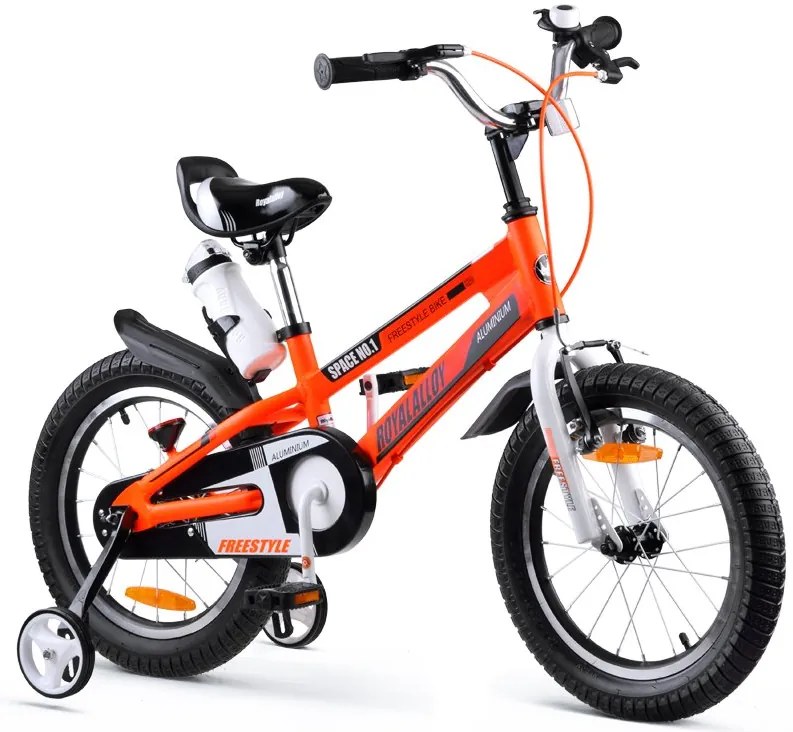 RoyalBaby Space RB16-17 16" detský bicykel oranžovo-čierny hliníkový 2024