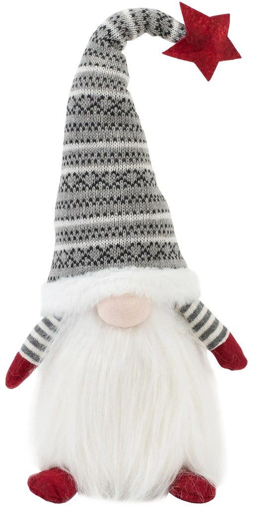 Tutumi Tutumi, vianočný trpaslík 50cm 22630, šedá-biela-červená, CHR-09912