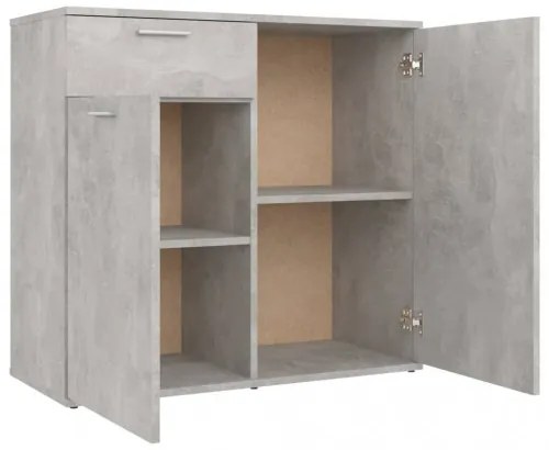 vidaXL Komoda betónová sivá 80x36x75 cm drevotrieska-