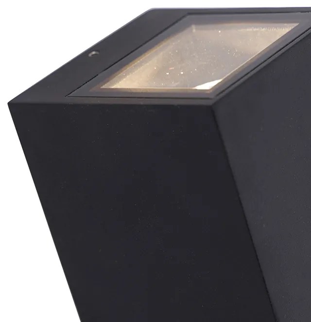 Moderná nástenná lampa čierna 2-žiarovková GU10 AR70 IP54 - Baleno