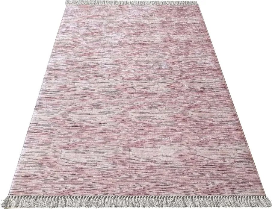 DY Ružový koberec s abstraktným vzorom Blanka 03 Rozmer: 80x200 cm