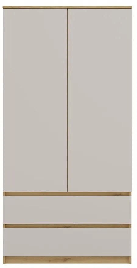 Šatní skříň Malwa SS-90 cm dub artisan/kašmír