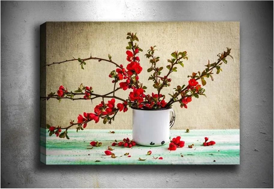 Nástenný obraz na plátne Tablo Center Red Flowers, 40 × 60 cm