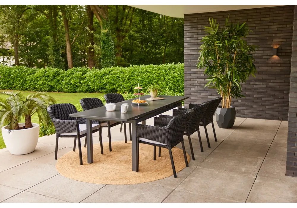 Čierna plastová záhradná stolička Cairo – Hartman