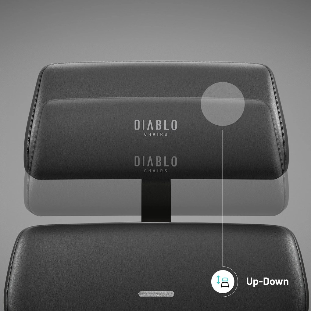 Manažérske kancelárske kreslo čierne, ekokoža: Diablo V-Modular