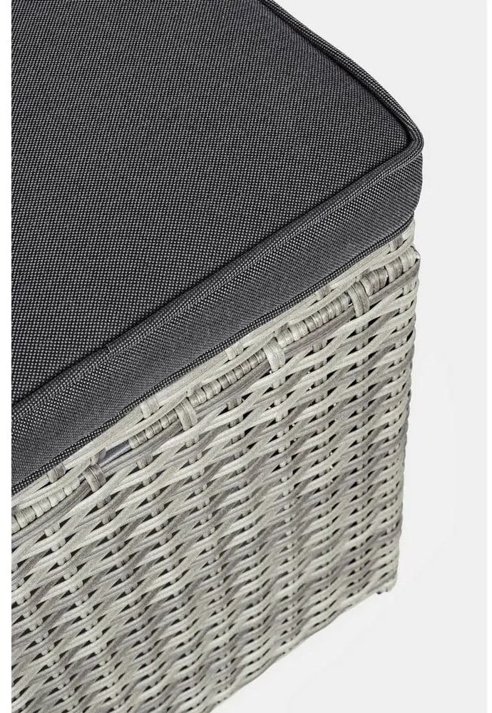 Sivá záhradná lounge súprava z umelého ratanu pre 6 Ariel – Bizzotto