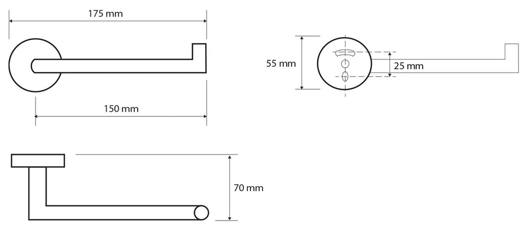 Sapho XR703W X-Round White držiak toaletného papiera, biela