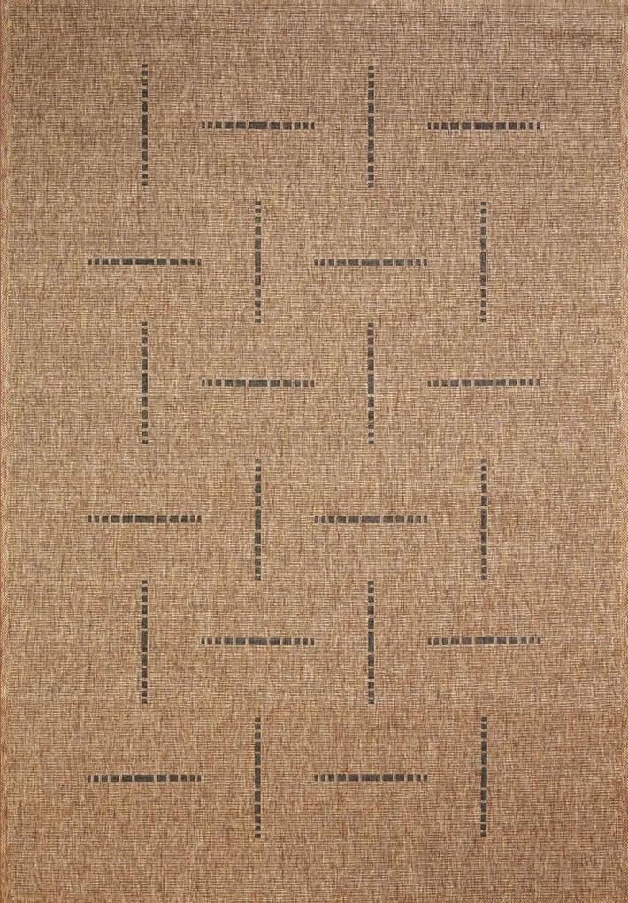 Devos koberce AKCE: 60x110 cm Kusový koberec FLOORLUX Coffee/Black 20008 Spoltex - 60x110 cm