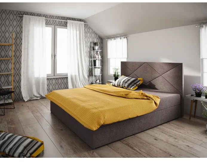 Moderná posteľ s úložným priestorom 160x200 STIG 4 - hnedá