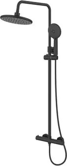 Sprchový systém SAT Basic s termostatickou batériou čierna matná SATSSTKEBC