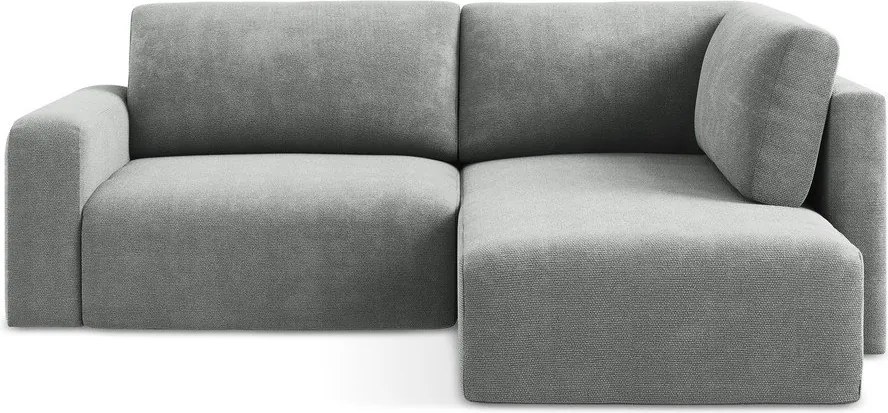 Sivá ženilková rozkladacia/s úložným priestorom rohová pohovka (pravý roh/do L) Kona – Makamii