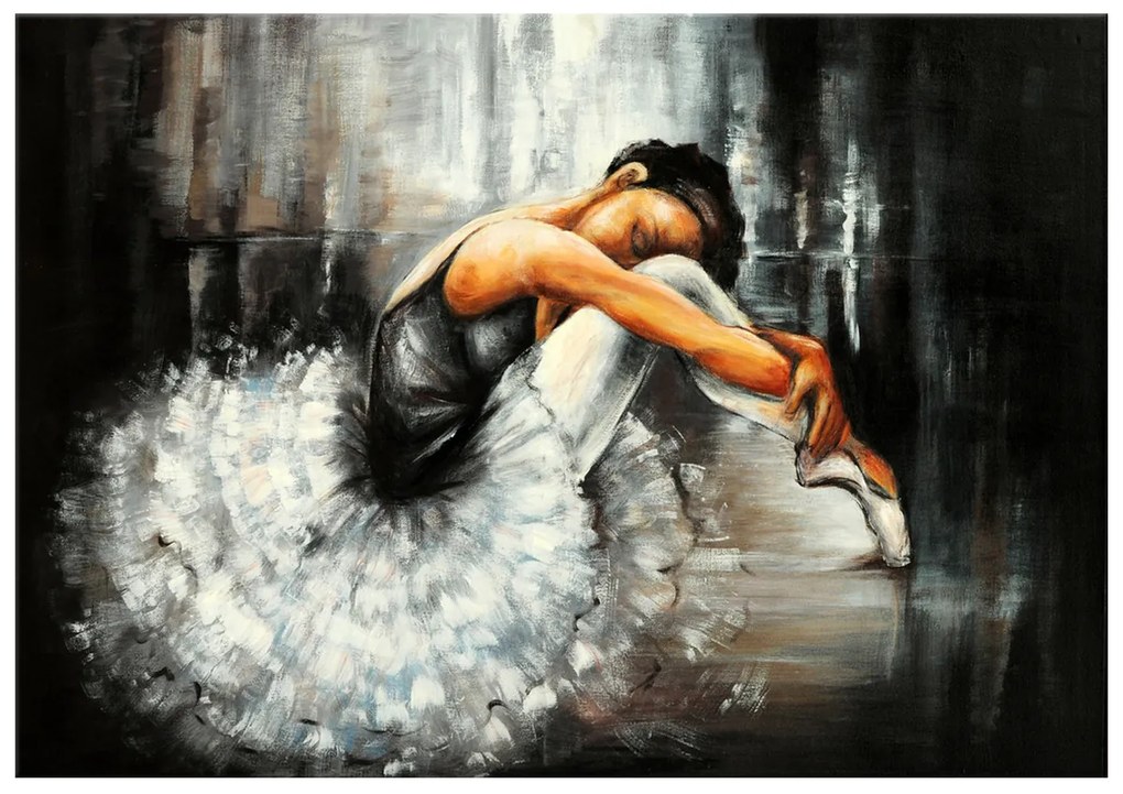 Gario Ručne maľovaný obraz Spiaca baletka Rozmery: 100 x 70 cm