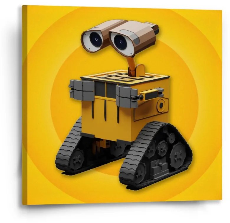 Sablio Obraz Wall-E robot Žltý - 50x50 cm