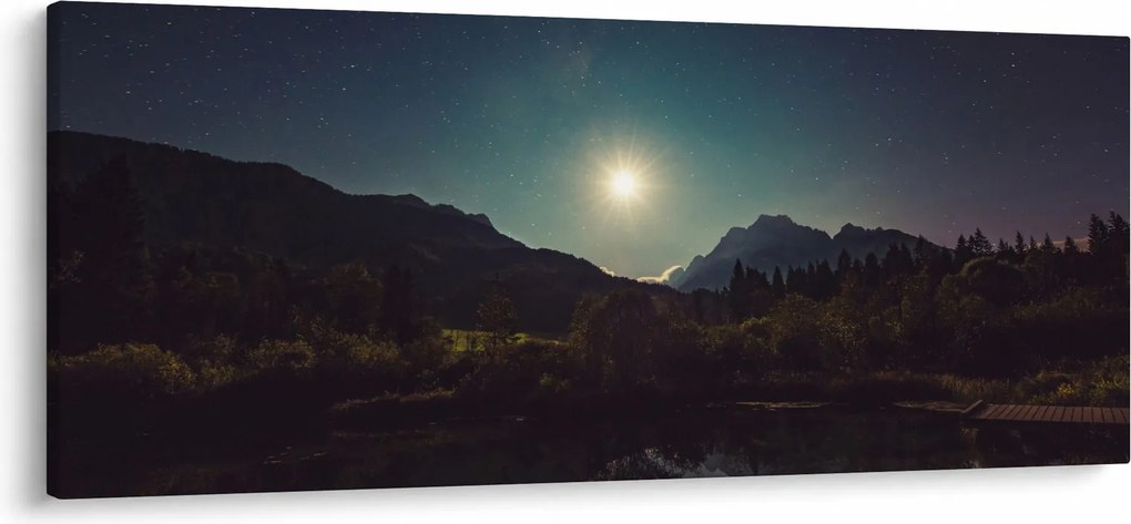 Obraz - nočná obloha (120x50 cm)