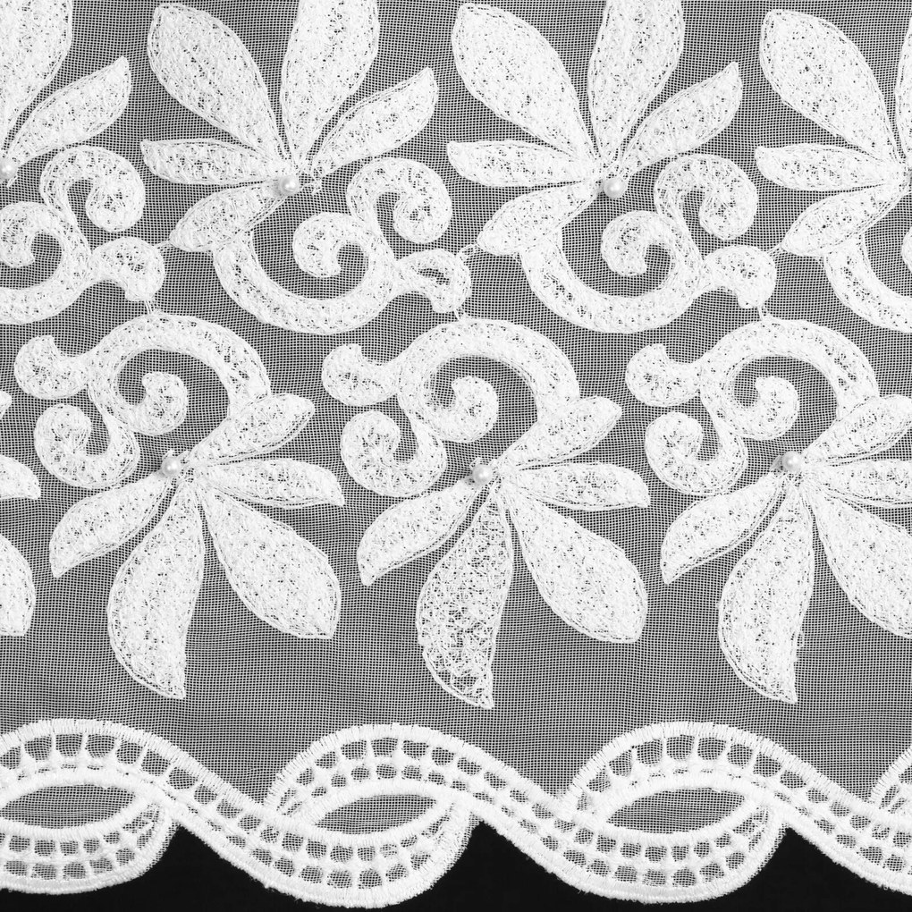ZÁCLONA NA KRÚŽKOCH TALIA 350X150 CM BIELA