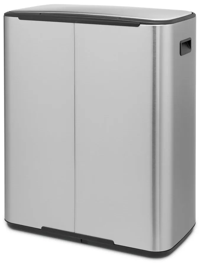 Nášľapný oceľový odpadkový kôš na triedený odpad v matne striebornej farbe 60 l Bo – Brabantia