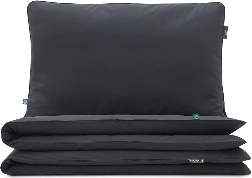 Čierne detské bavlnené posteľné obliečky Mumla, 100 × 135 cm