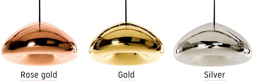 Toolight Toolight, závesná stropná zrkadlová lampa 1xE27 APP323-1CP, zlatá, OSW-00420