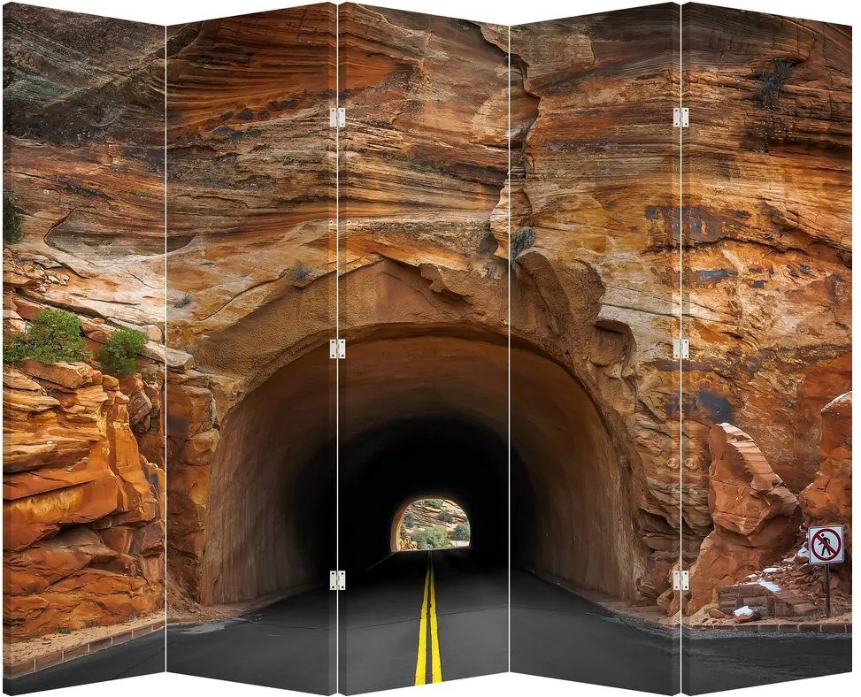 Paraván - Tunel v skale (210x170 cm)