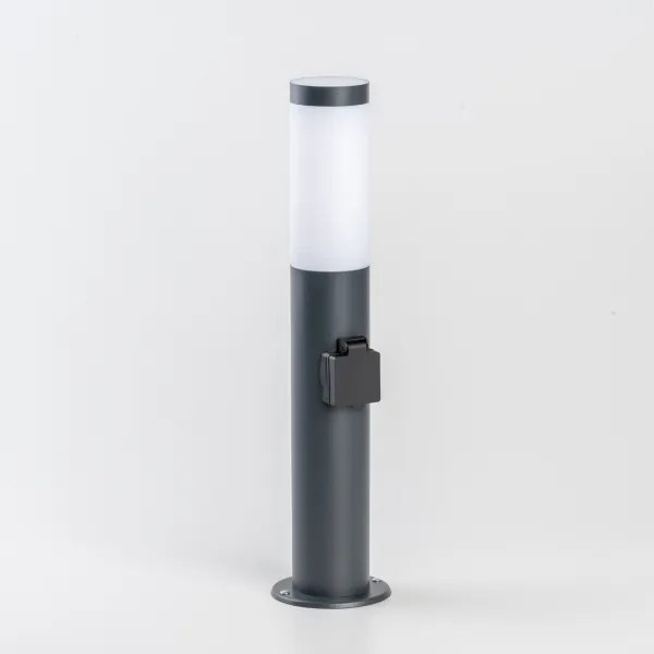 BRILAGI - Vonkajšie svietidlo so zásuvkou ELIA 1xE27/20W/230V IP44 50 cm antracit