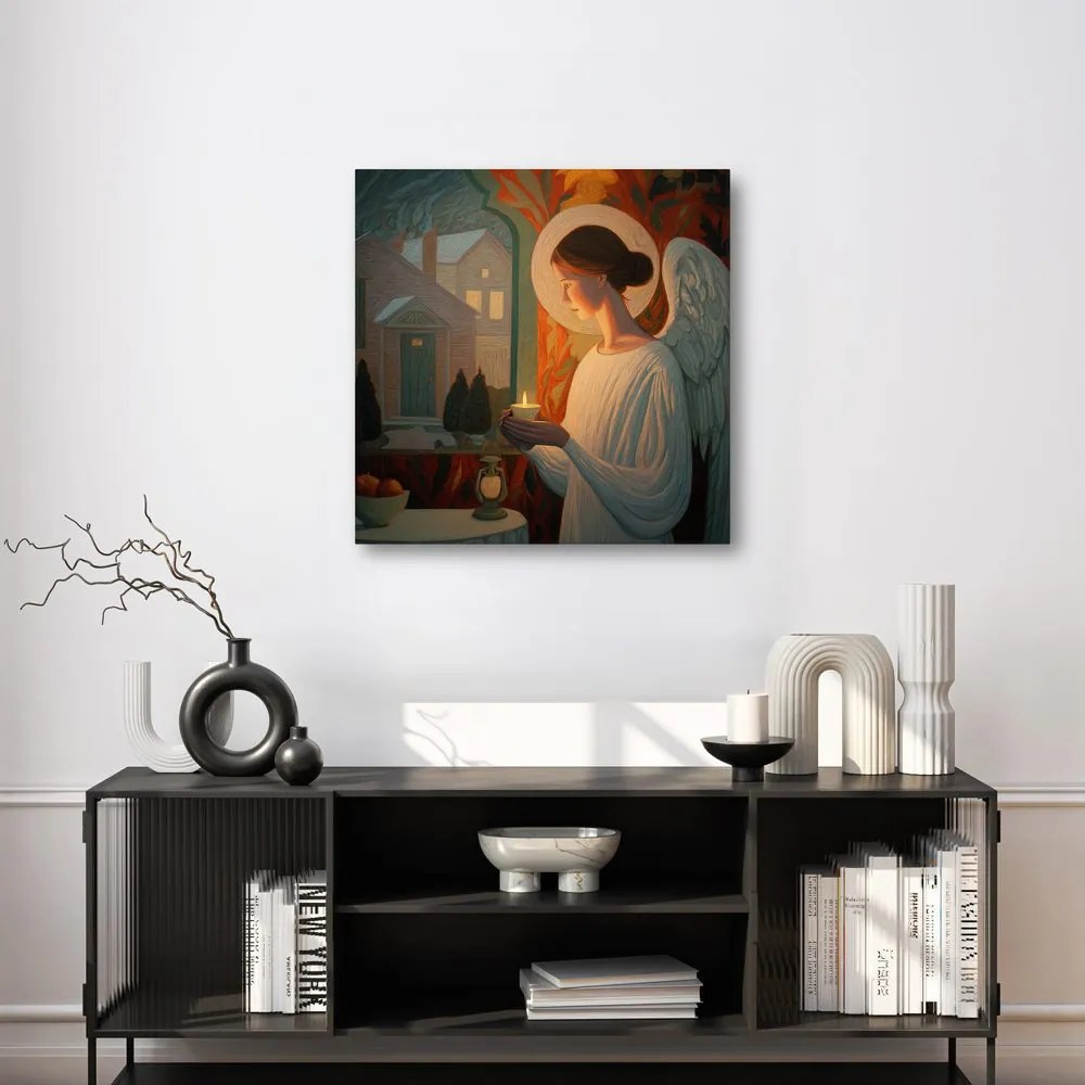 Obraz anjel so sviečkou