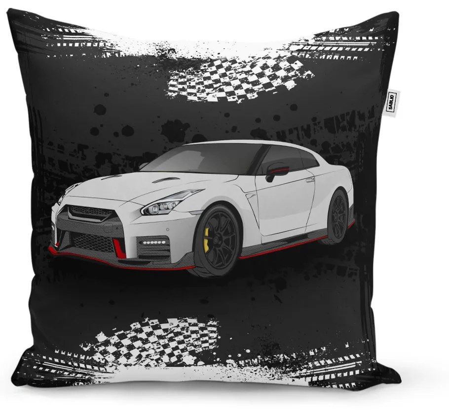Sablio Vankúš Nissan GTR 35 Čierny - 60x60 cm