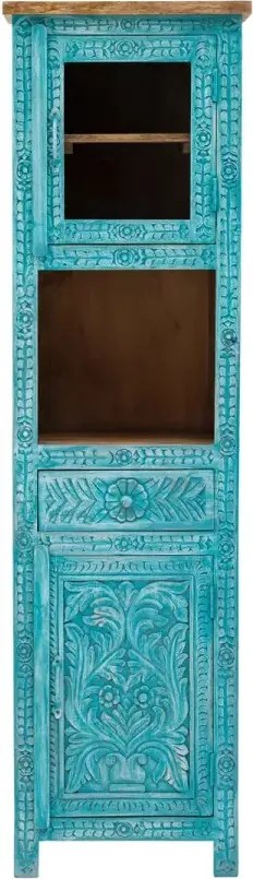 furniture-nabytek.cz - Masívna kúpeľňová skrinka Santa Cruz, modrá, Holz - Mango