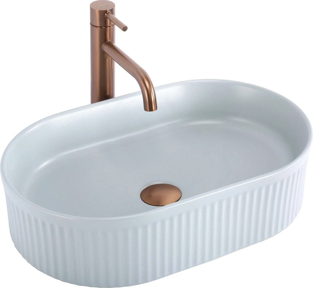Keramické umývadlo na dosku REA VANDA Baby Blue mat