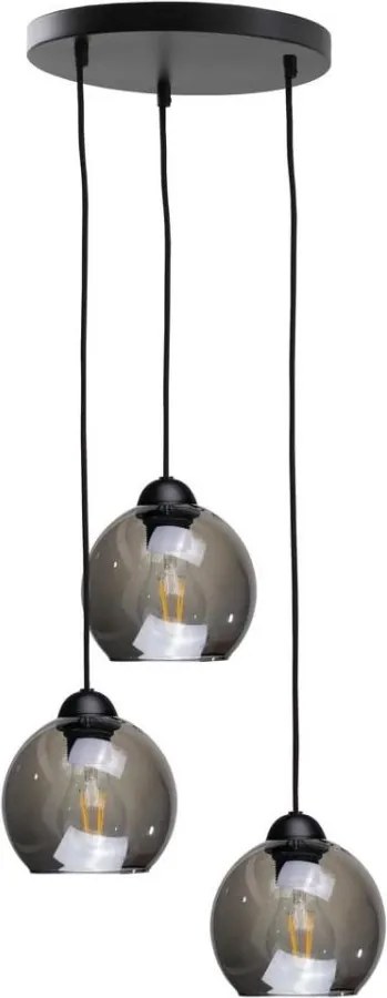 Luster na lanku UNO 3xE27/60W/230V čierna