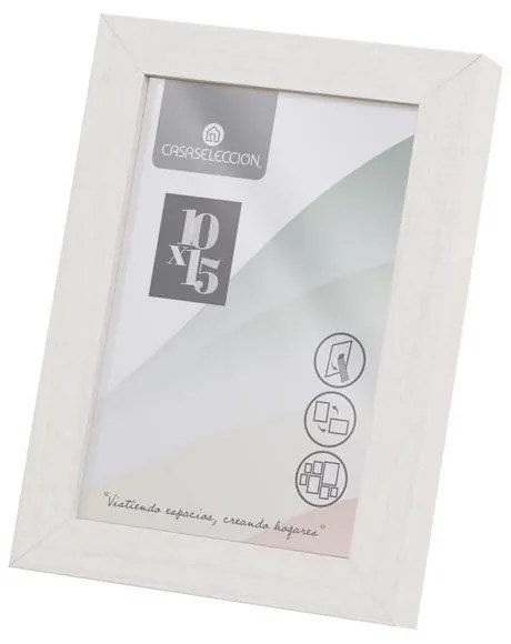 Biely stojací/na stenu rámček 12,5x17,5 cm Sencillo – Casa Selección