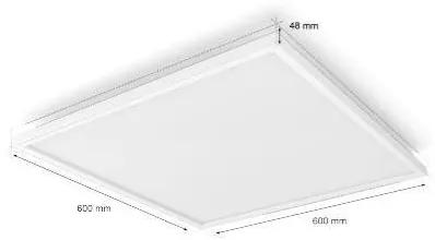 PHILIPS HUE Prisadený stropný LED panel HUE SURIMU s funkciou RGB, 60W, teplá biela-studená biela, štvorcový, bi