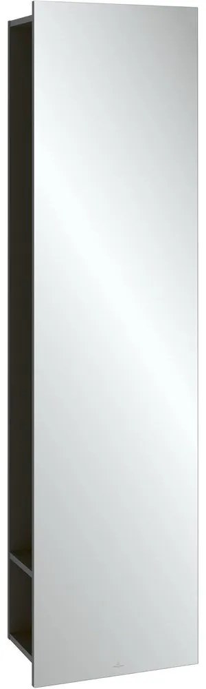 VILLEROY & BOCH Subway 3.0 závesná polica so zrkadlom, regál vpravo, 450 x 300 x 1700 mm, Graphite, C59700VR