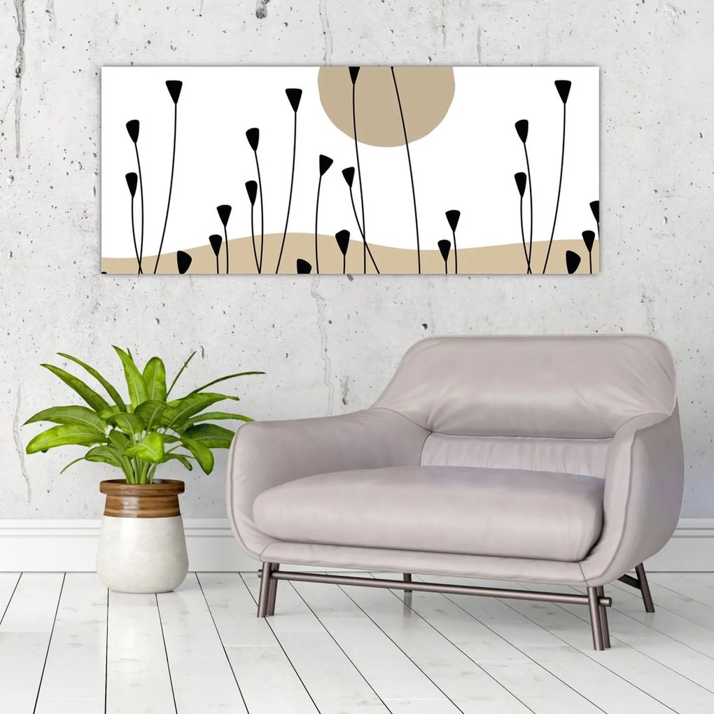 Obraz - Grafická lúka N⁰2 (120x50 cm)