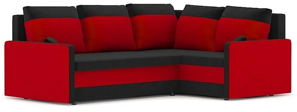 Rozkladacia rohová sedacia súprava MILTON II model 2 Ľavá Čierna/sivá