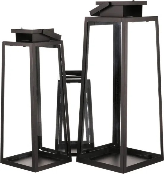 Set troch lampášov čierny LUC302 (3 ks)