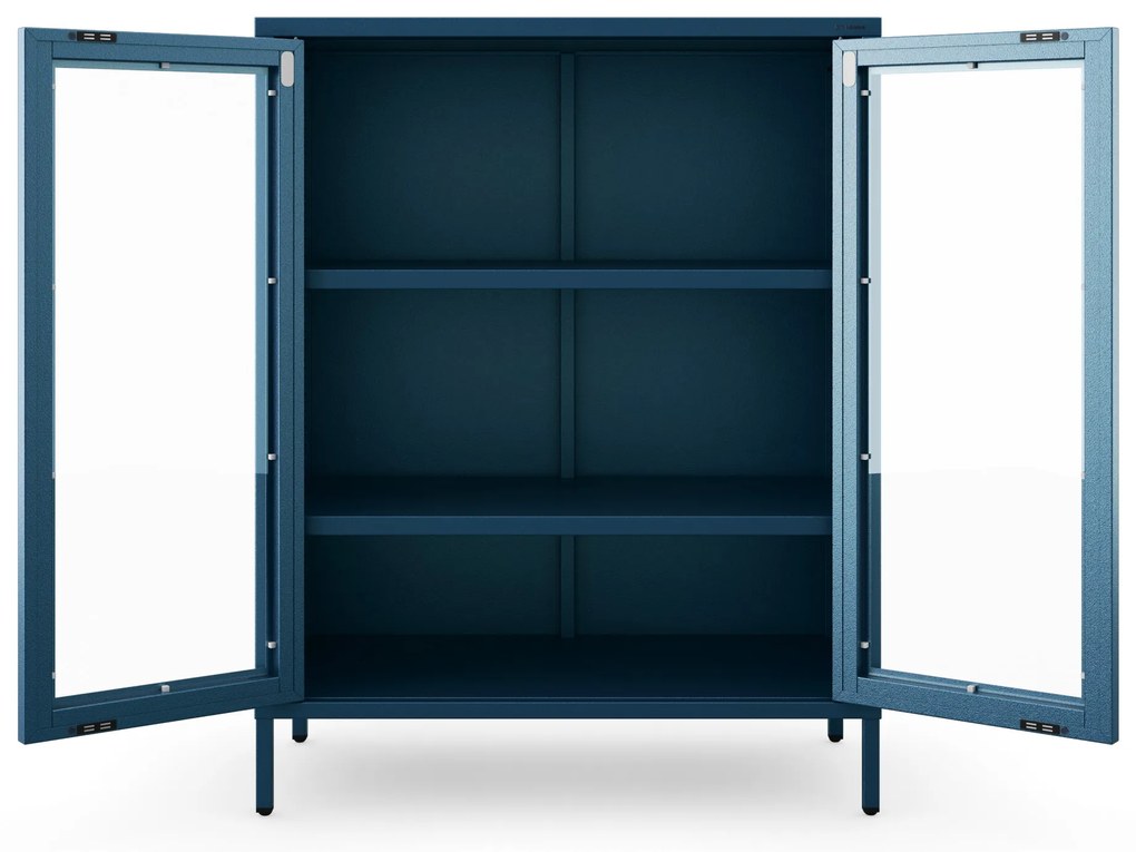 Vitrína GINA, 800 x 1015 x 400 mm, Modern: tmavomodrá farba