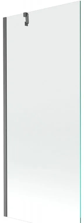 Mexen Next, 1-krídlová vaňová zástena 80 x 150 cm, 6mm číre sklo, brúsená grafitová, 895-080-000-00-00-66